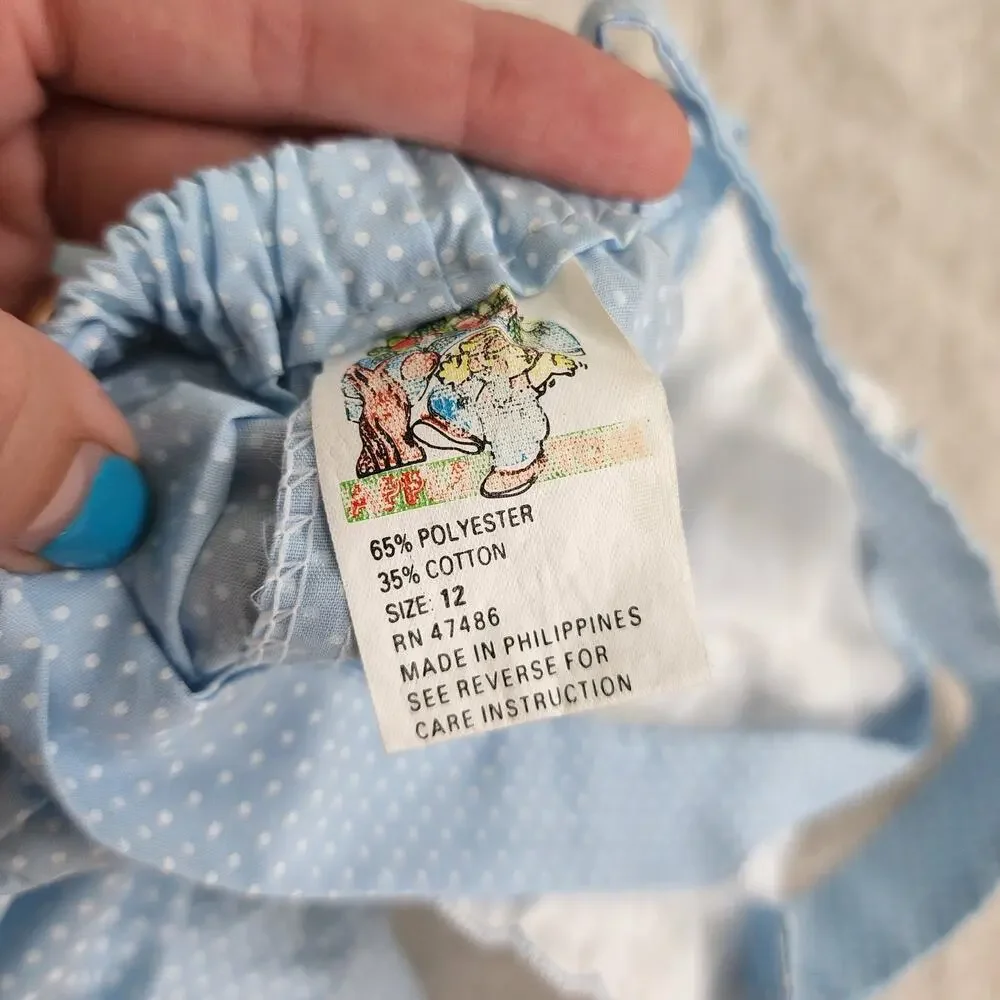 Vintage Bear Embroidered Sunsuit 12 months